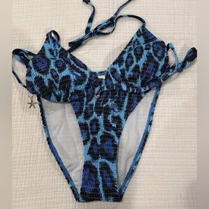 NEW WITH TAGS
Blue and Black Animal Print Bikini